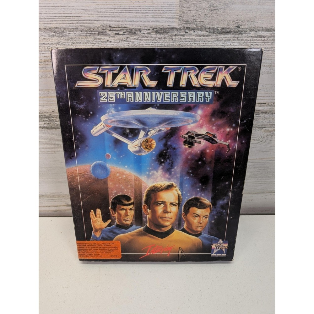 Star‎ Trek 25th Anniversary MS-DOS IBM TANDY PC Game Boxed Interplay Simulation